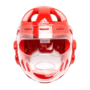 Adidas Careta 18 mm con Máscara Rojo Logo Anterior Taekwondo